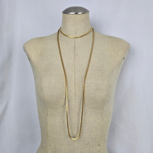 Vintage Gold-Tone Snake Chain Necklace