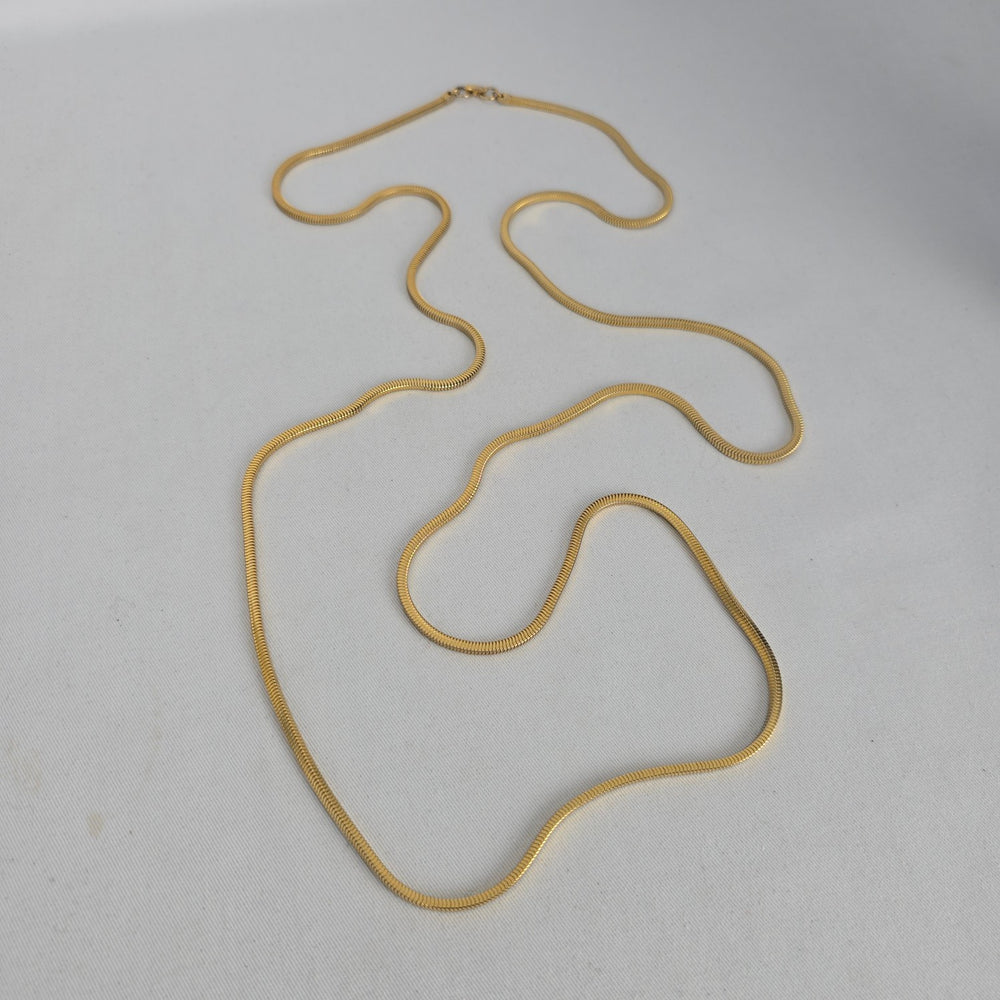 Vintage Gold-Tone Snake Chain Necklace