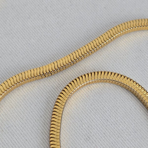 Vintage Gold-Tone Snake Chain Necklace