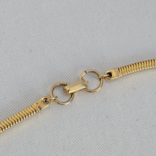 Vintage Gold-Tone Snake Chain Necklace