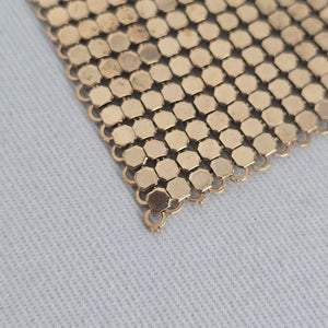 Vintage Gold Mesh Cascading Bib Necklace