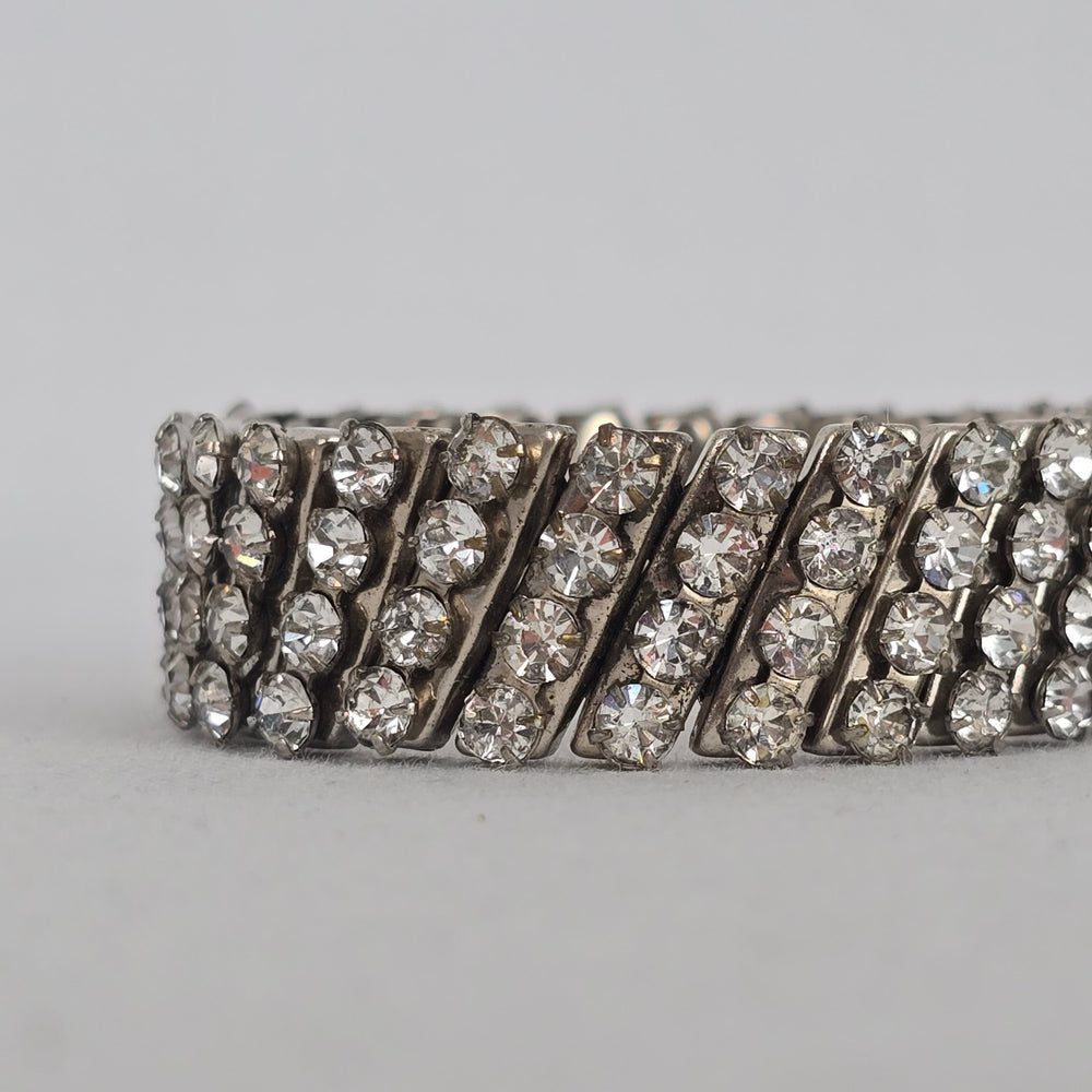 Vintage Rhinestone Stretch Bracelet