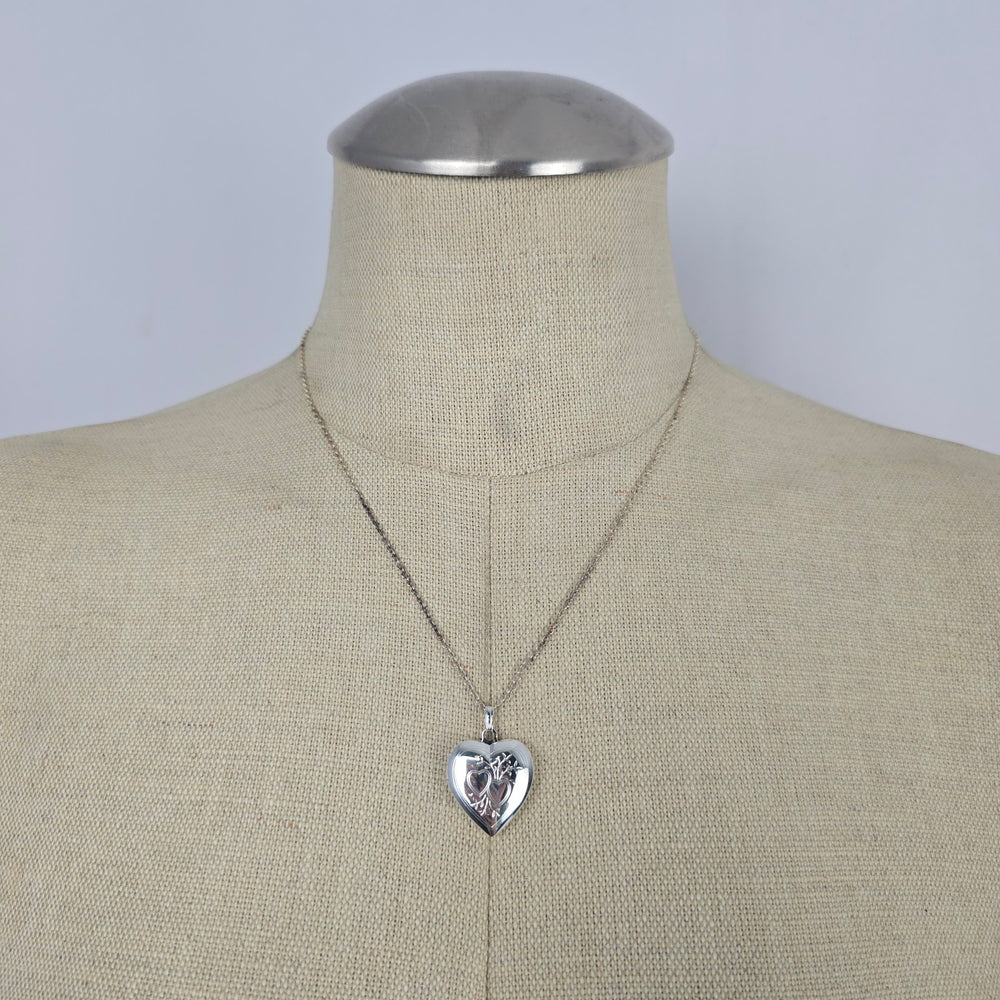 Vintage Japan Heart Locket Necklace
