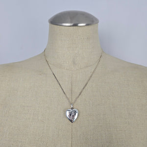 Vintage Japan Heart Locket Necklace