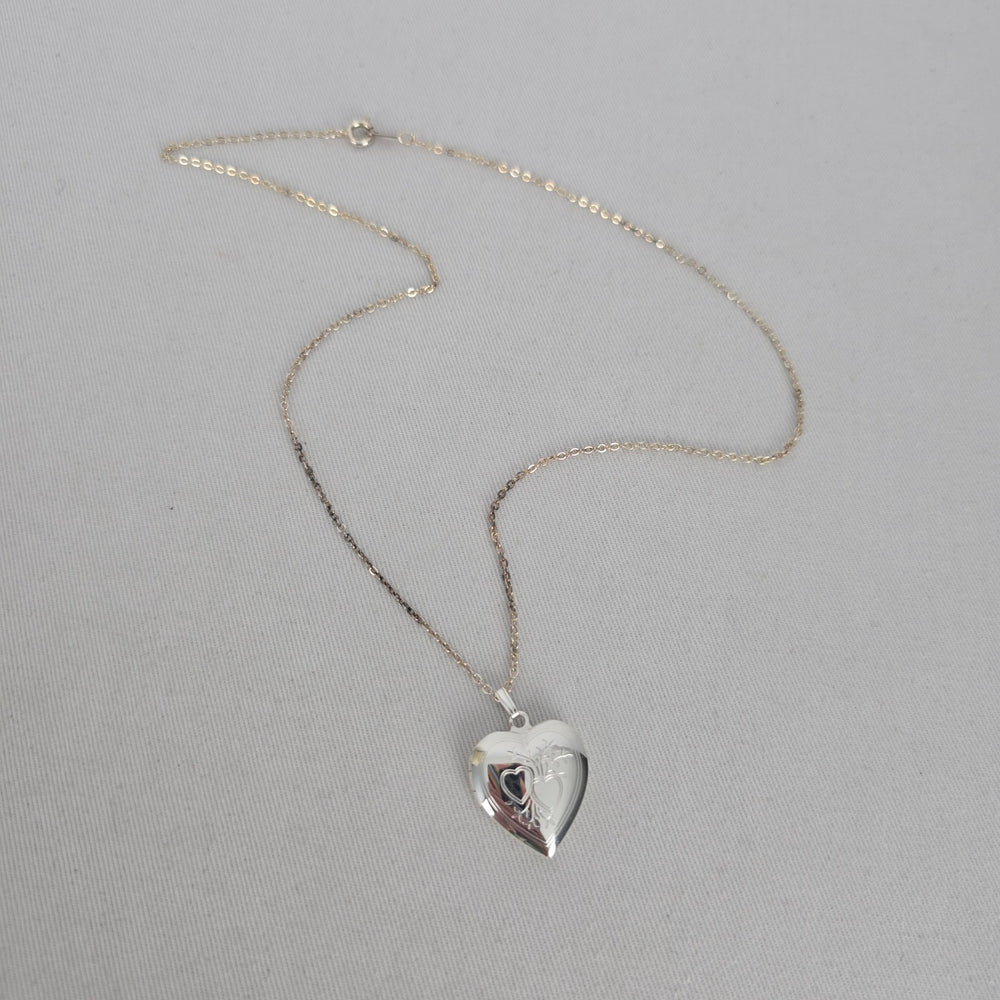 Vintage Japan Heart Locket Necklace