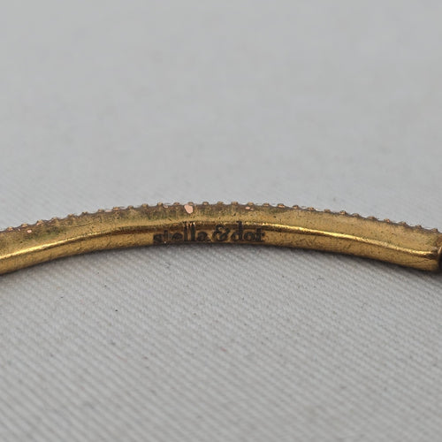 Stella & Dot Gold Tone Pavé Bar Beaded Adjustable Bracelet