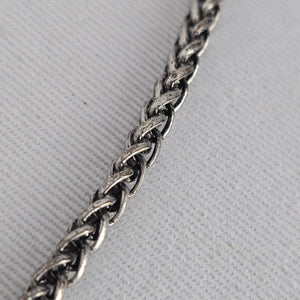 Fossil Silver Tone Mixed Metal Crystal Bead Charm Necklace