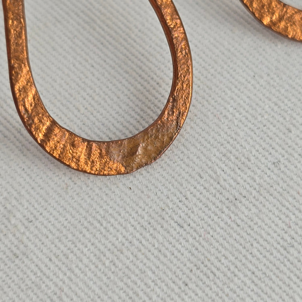 Vintage Copper Tone Loop Design Shawl Scarf Pin Brooch