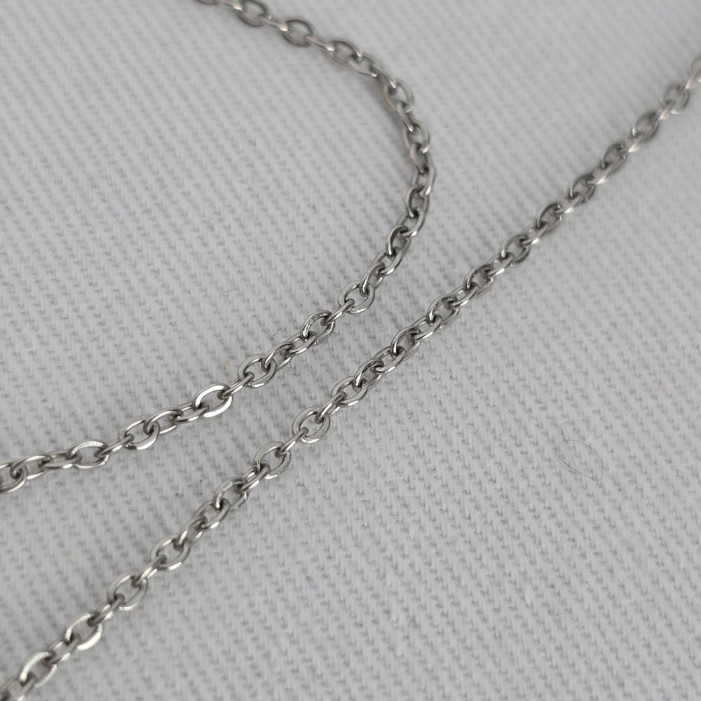 Stainless Steel Clear Crystal Bow Pendant Necklace