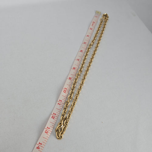 Vintage Whiting & Davis Gold Tone Textured Link Chain Necklace