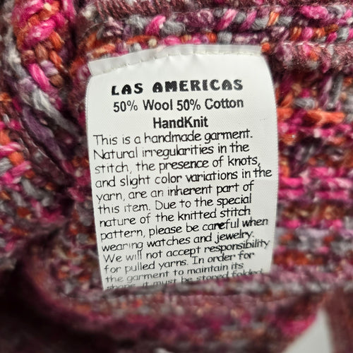Vintage Las Americas Toronto Pink Multicolor Boucle Tweed Jacket, Size M