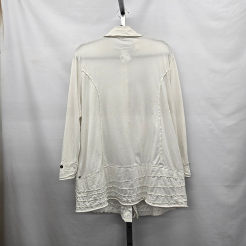 Neon Buddha White Cotton Button-Front Jacket Size 1X