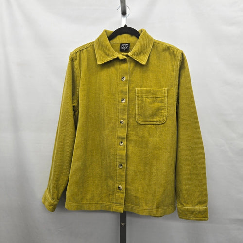BDG Urban Outfitters Chartreuse Cotton Corduroy Button-Down Shirt – Size S