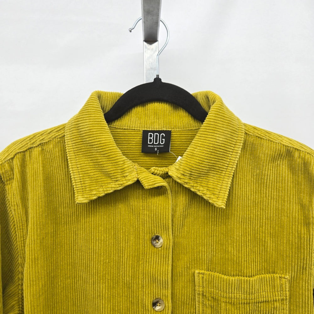BDG Urban Outfitters Chartreuse Cotton Corduroy Button-Down Shirt – Size S