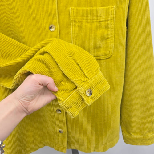 BDG Urban Outfitters Chartreuse Cotton Corduroy Button-Down Shirt – Size S