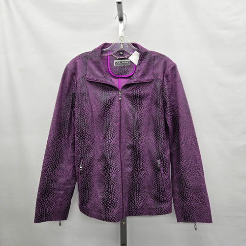 Guillaume Purple Snake-Print Zip Jacket Size M