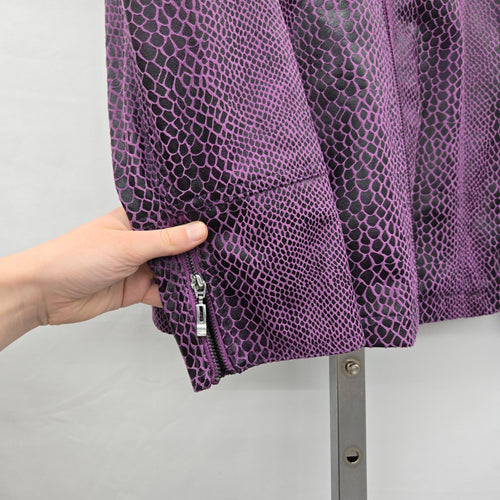 Guillaume Purple Snake-Print Zip Jacket Size M