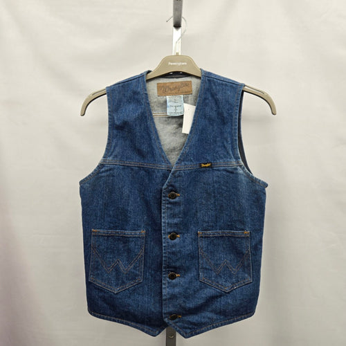 Vintage Wrangler Blue Denim Western Vest Size S