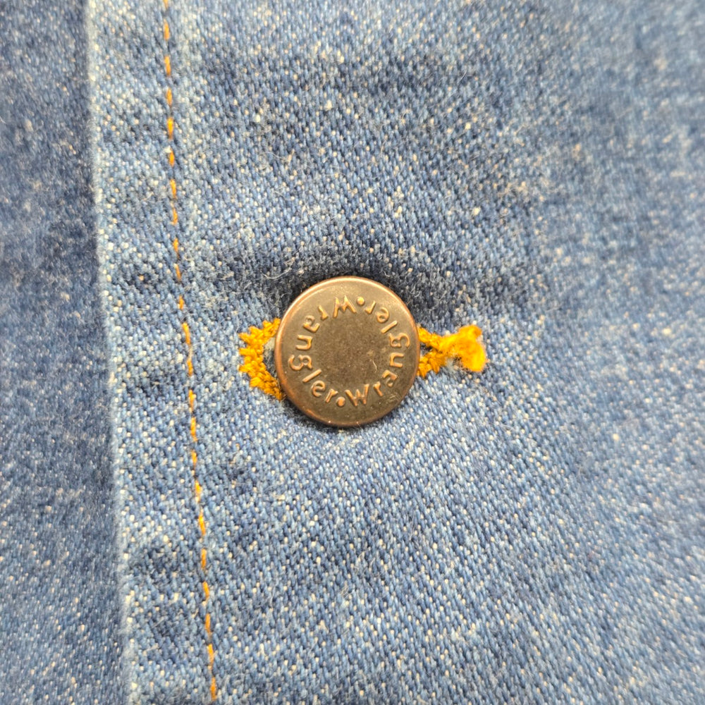 Vintage Wrangler Blue Denim Western Vest Size S