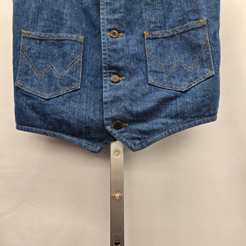 Vintage Wrangler Blue Denim Western Vest Size S