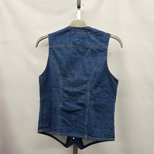 Vintage Wrangler Blue Denim Western Vest Size S