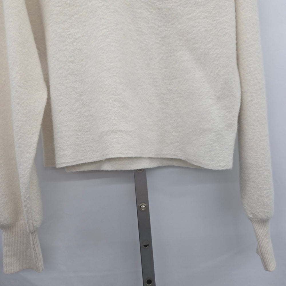 Babaton 100% Merino Wool V-Neck Long Sleeve Sweater – Cream, Size M