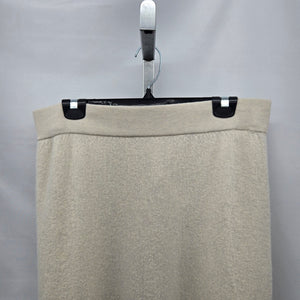 Babaton 100% Merino Wool Beige Knit Midi Skirt Size M
