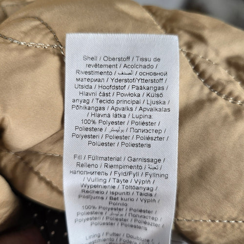 KAFFE Quilted Longline Outerwear Jacket Beige - Size 12
