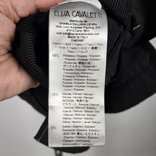 Elisa Cavaletti Black Embellished Military Blazer Jacket - Size S