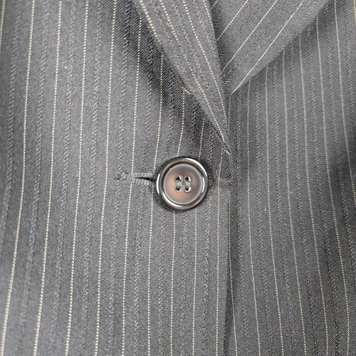 Long Tall Sally Black Pinstripe Blazer - Size 14