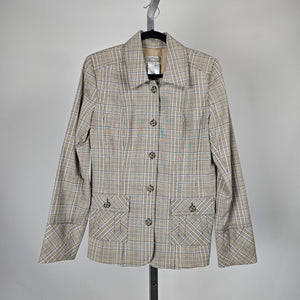 Maison Christine by Tall Girl Plaid Button-Front Jacket - Size 10
