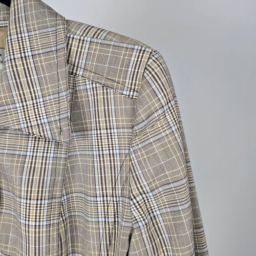 Maison Christine by Tall Girl Plaid Button-Front Jacket - Size 10