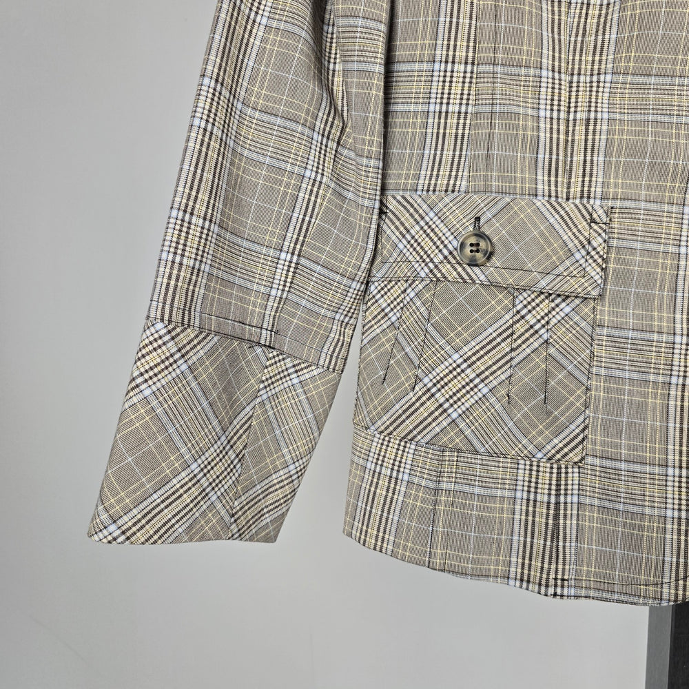 Maison Christine by Tall Girl Plaid Button-Front Jacket - Size 10