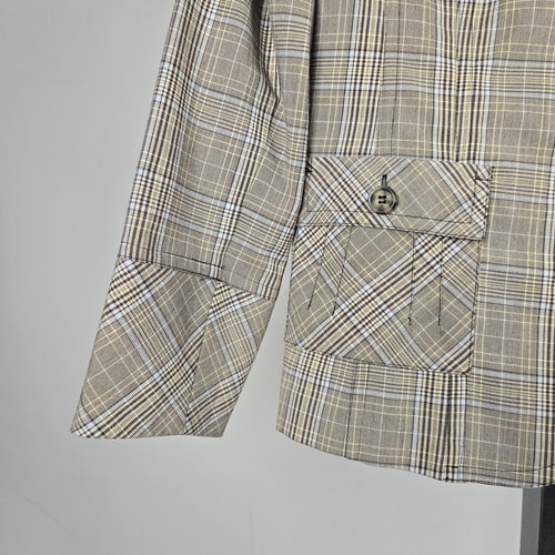 Maison Christine by Tall Girl Plaid Button-Front Jacket - Size 10