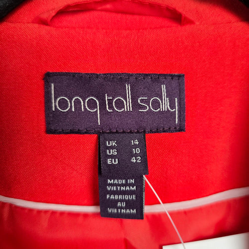 Long Tall Sally Tangerine Tailored Blazer - Size 10
