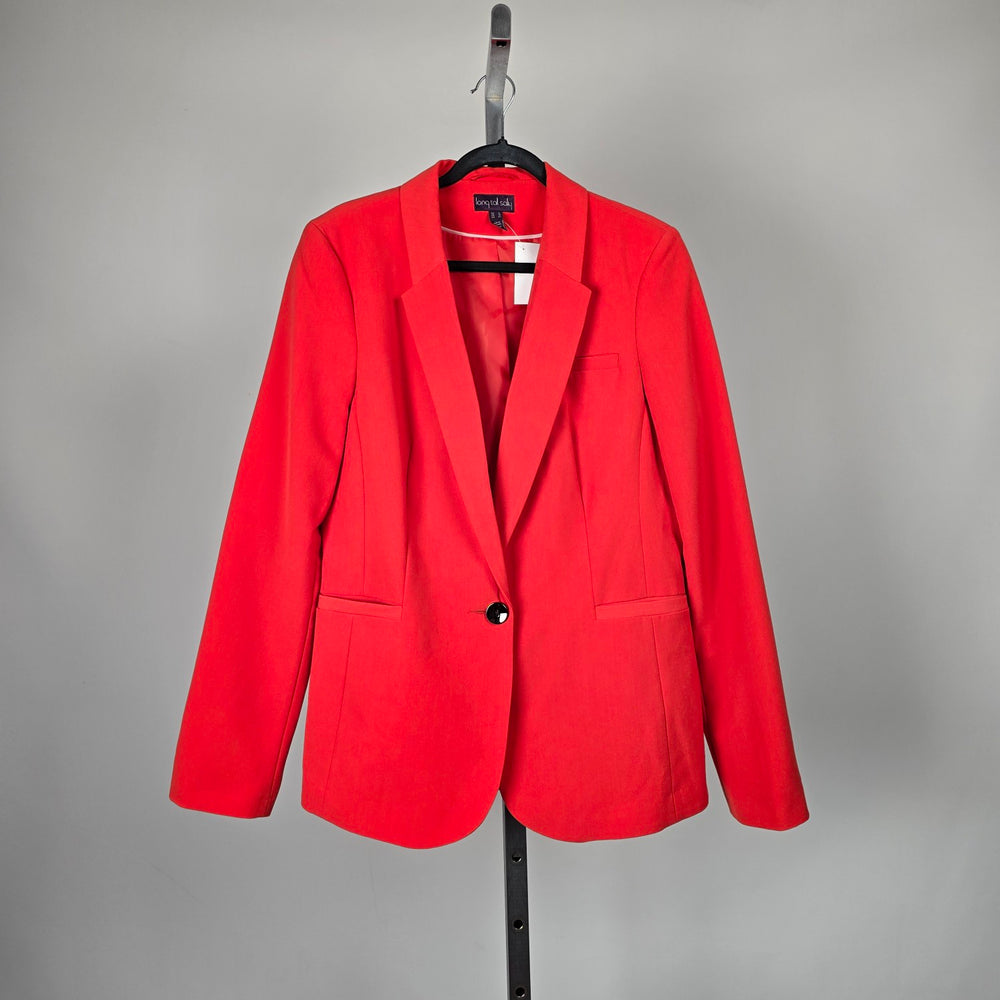 Long Tall Sally Tangerine Tailored Blazer - Size 10