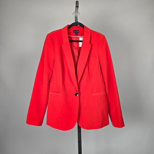 Long Tall Sally Tangerine Tailored Blazer - Size 10