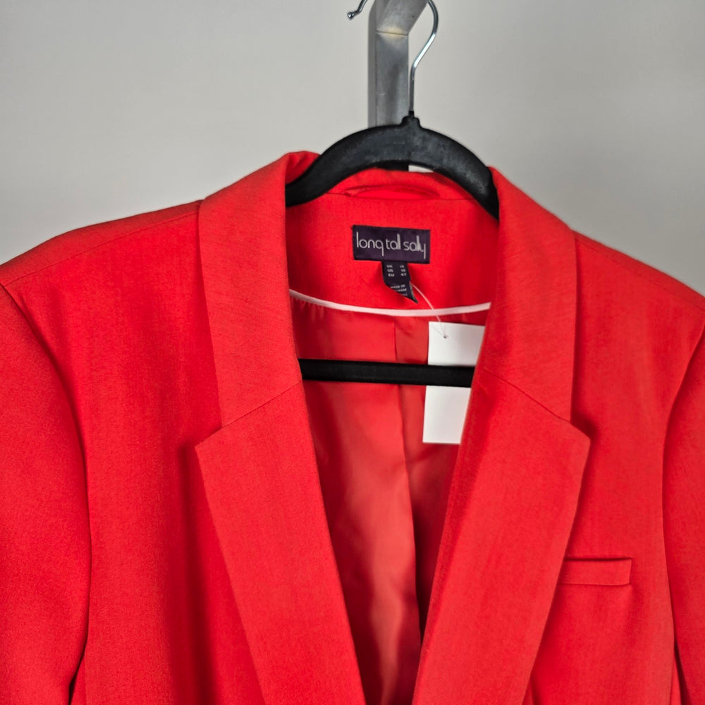 Long Tall Sally Tangerine Tailored Blazer - Size 10