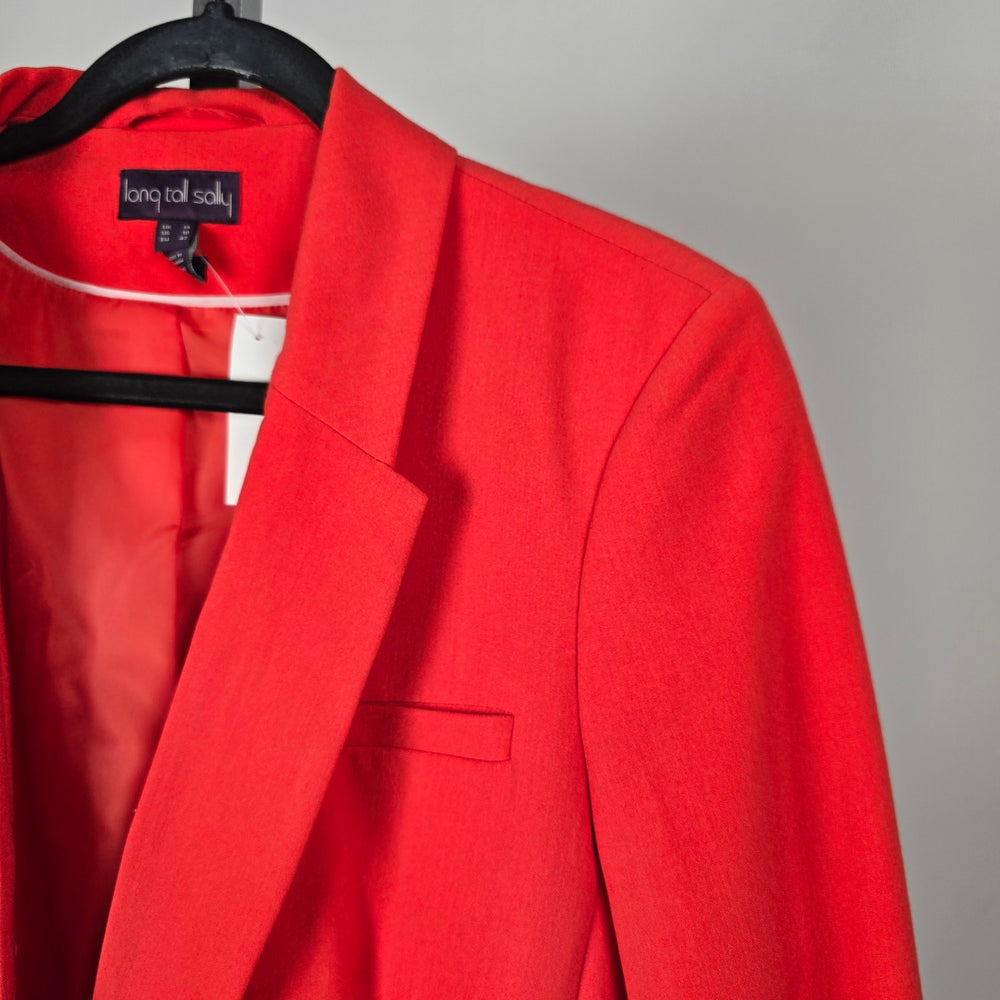 Long Tall Sally Tangerine Tailored Blazer - Size 10