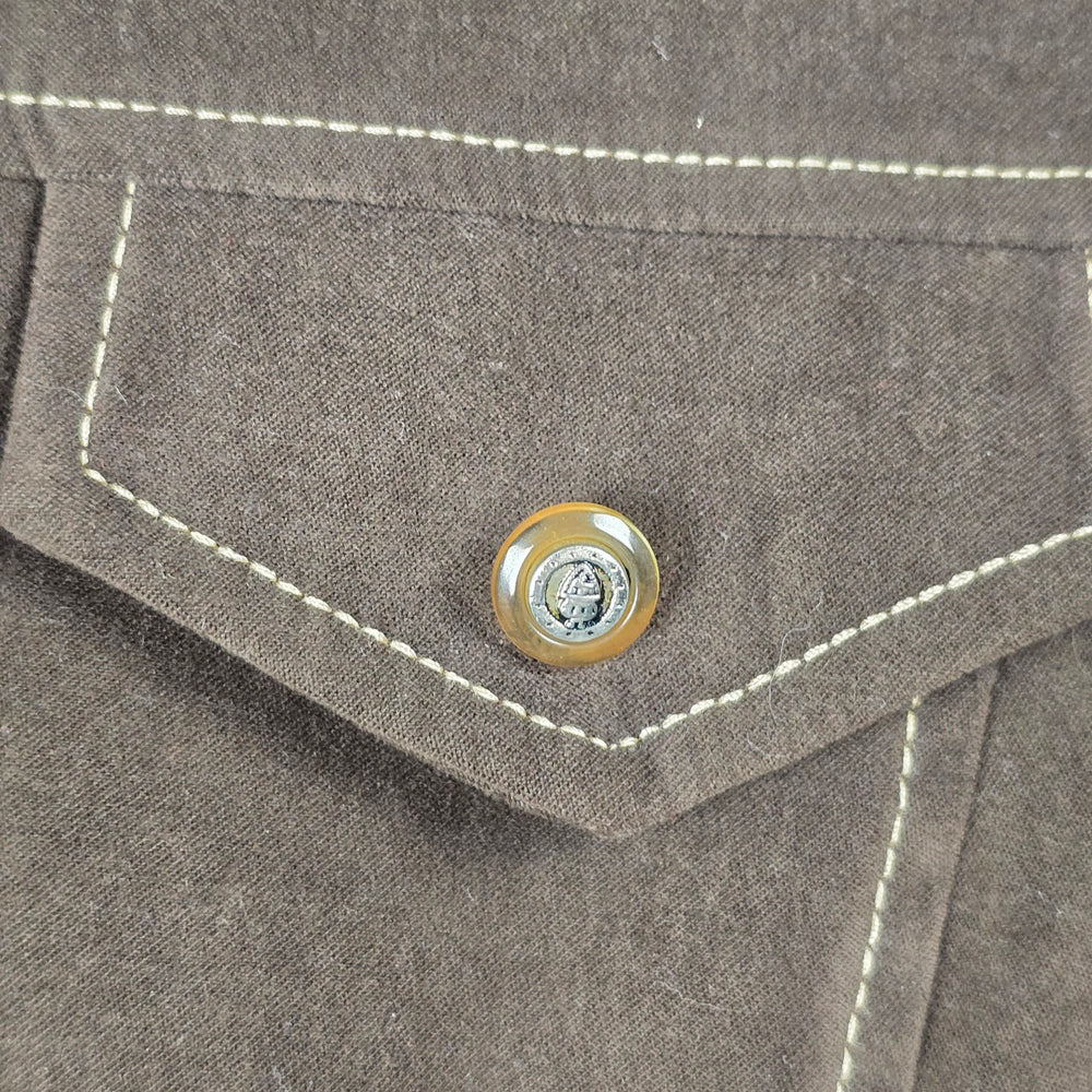 Vintage Jolibel Brown Faux Suede Cropped Jacket - Size M/L