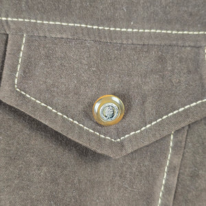 Vintage Jolibel Brown Faux Suede Cropped Jacket - Size M/L