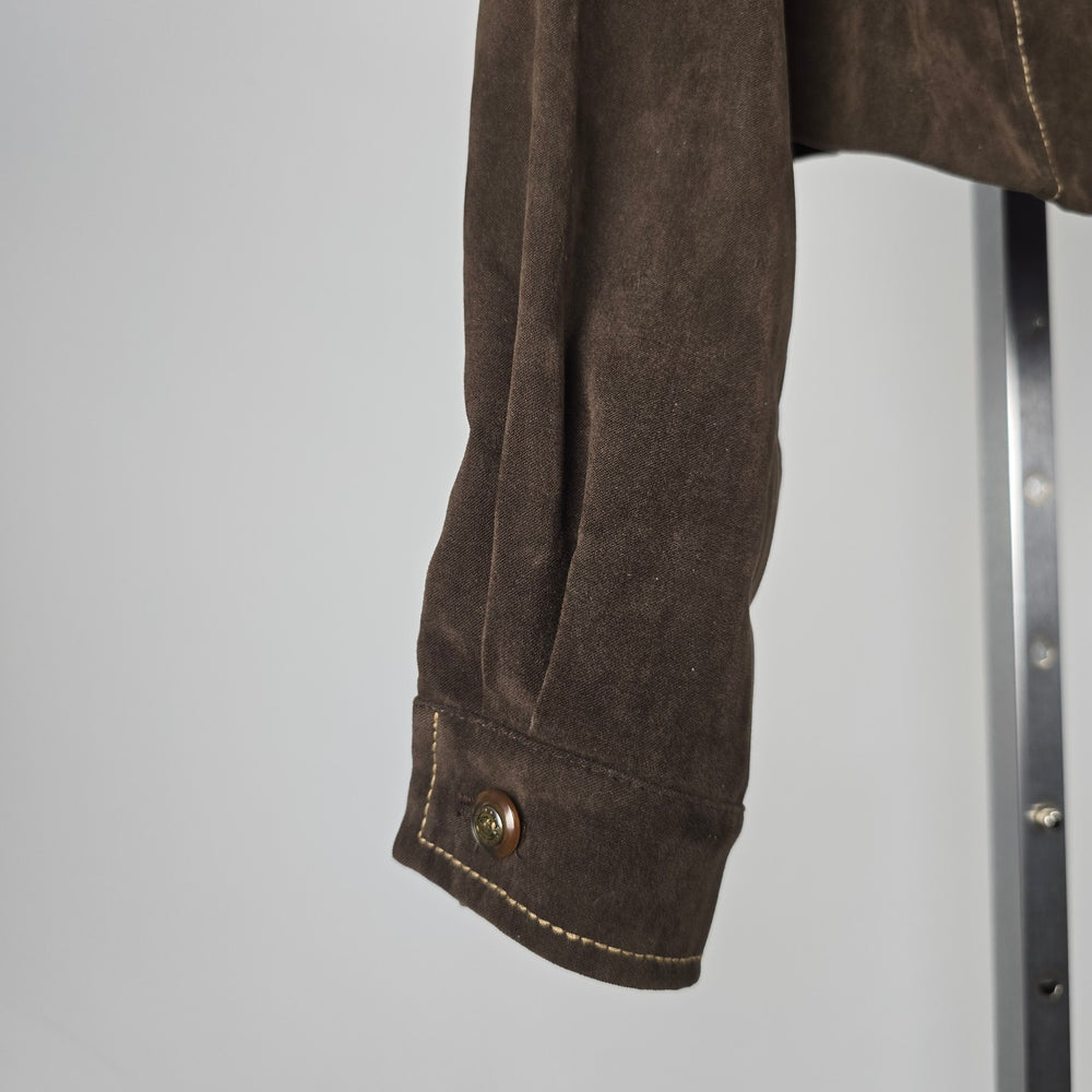 Vintage Jolibel Brown Faux Suede Cropped Jacket - Size M/L