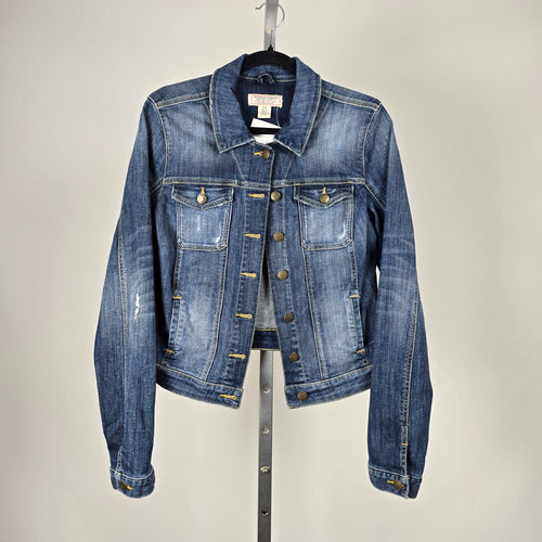 Guess Jeans Distressed Blue Denim Jacket - Size M/L