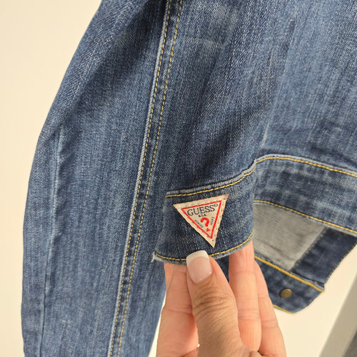 Guess Jeans Distressed Blue Denim Jacket - Size M/L