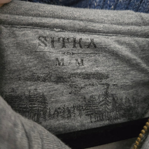 Sitka Gray Full-Zip Hoodie Jacket - Size M