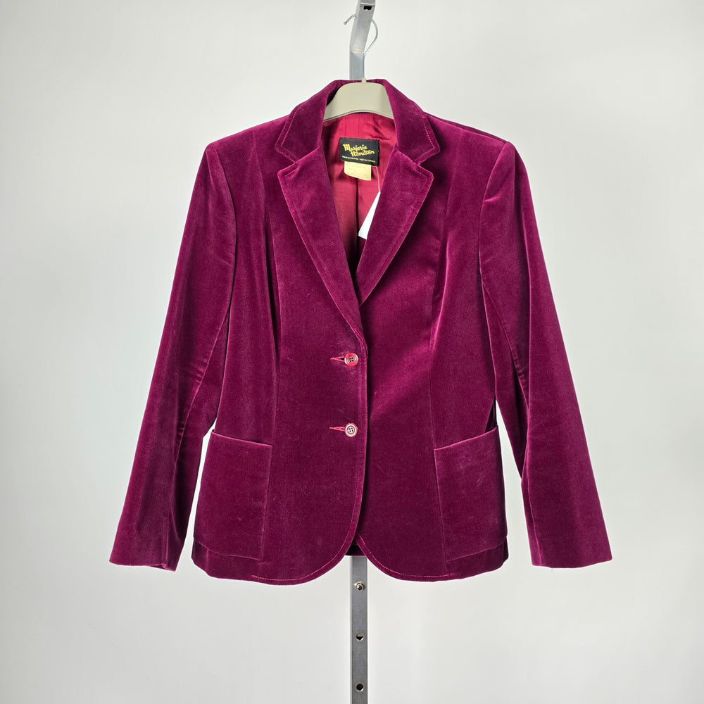 Vintage Marjorie Hamilton Fuchsia Velvet Blazer -  Size 16
