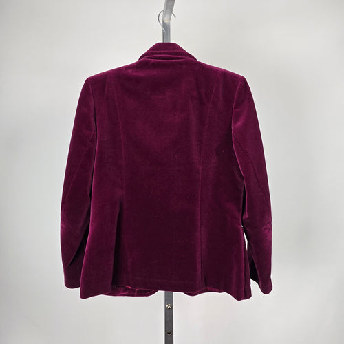 Vintage Marjorie Hamilton Fuchsia Velvet Blazer -  Size 16