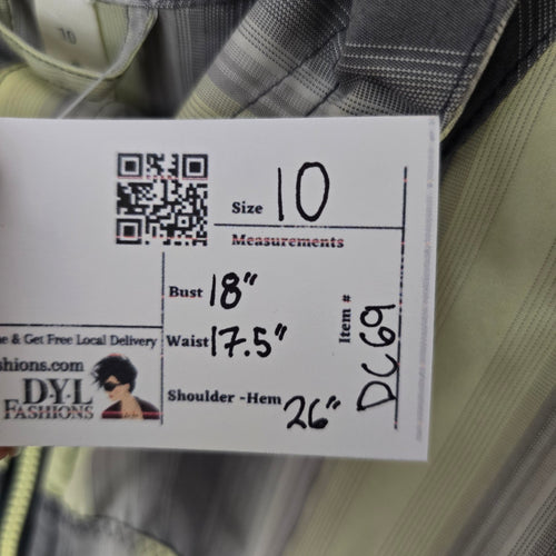 Lululemon Run Reflection Vest Striped Full-Zip Yellow Gray - Size 10