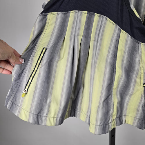 Lululemon Run Reflection Vest Striped Full-Zip Yellow Gray - Size 10