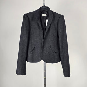 Vintage Marco Pecci Charcoal Gray Wool Tailored Blazer - Size S